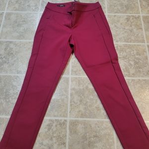 Loft size 4 ankle length, curvy, berry colored pants